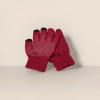 Red knitted gloves for women, warm and anti-slip thickened woolen gloves Specification image